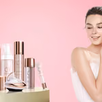 Physio Radiance ürünleri ile cilt bakım yapan kişinin görseli