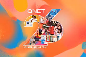 QNET 26. yıl kutlaması afişi, Sizi Destekliyoruz kampanyası görseli.