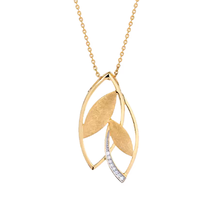 Double Leaf Diamond Pendant 67869168988C4 1