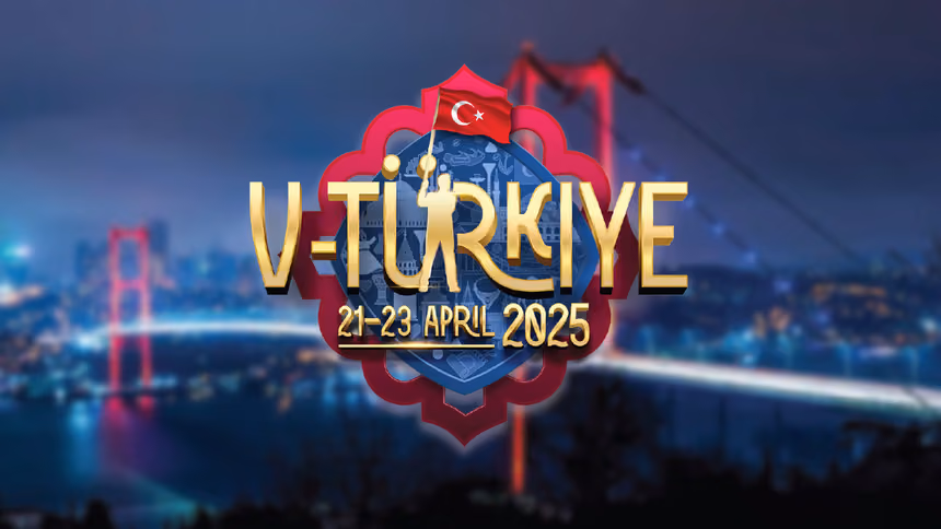 V-Türkiye İstanbul etkinliği yazılı duyuru görseli